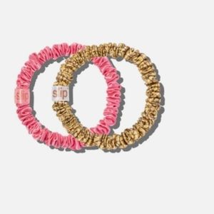 Slip Pure Silk Single Gold Skinny Scrunchie In Medusa Design! New!!